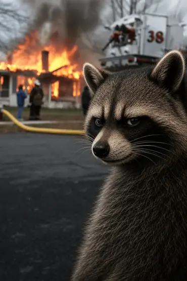 AI-generated image of a raccoon character created with FORGR